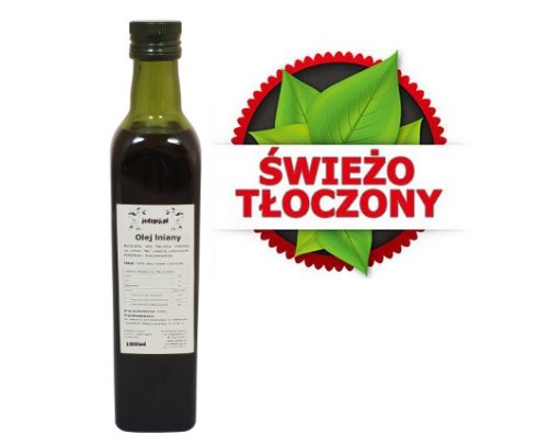 Olej lniany 1l -tłoczony na zimno -jedzpij